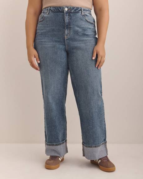 Jean taille haute à jambe large repliée - d/C JEANS