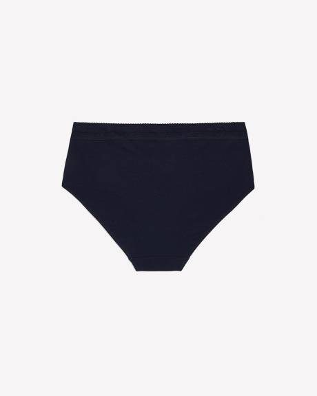 Culotte classique en mélange de coton avec élastique en dentelle à la taille - ti Voglio
