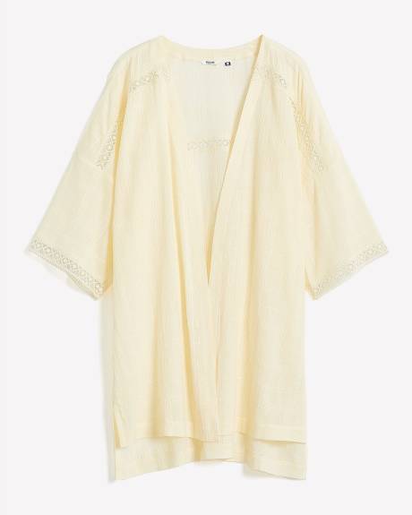 Long Kimono Sleeve Crochet Over-Piece