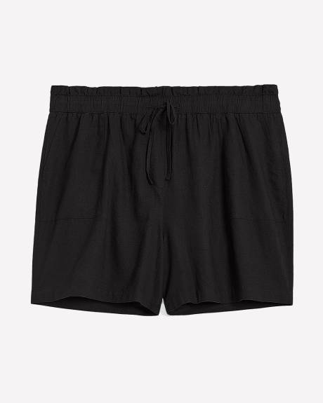 Linen Blend Pull-On Short