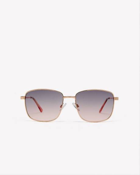 Lunettes de soleil carrées avec monture en métal