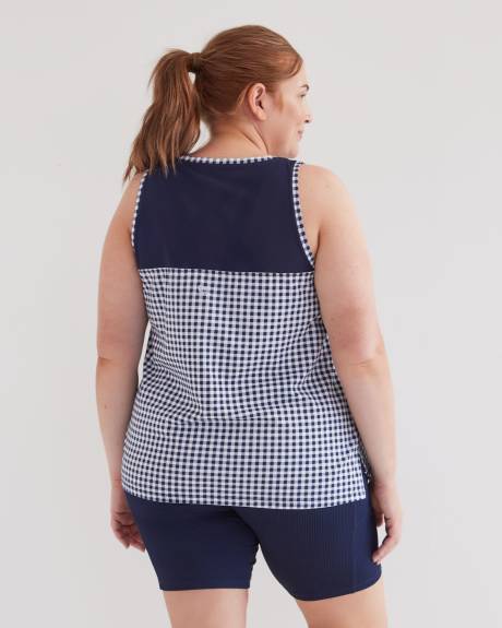 Crewneck Tank Top with Mesh Insert - Active Zone
