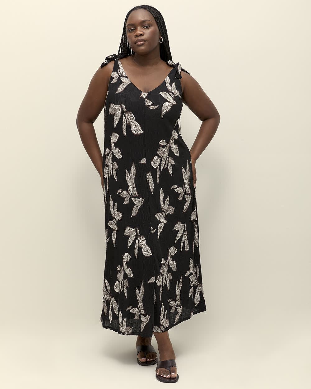 Maxi Dress with Shoulder Ties