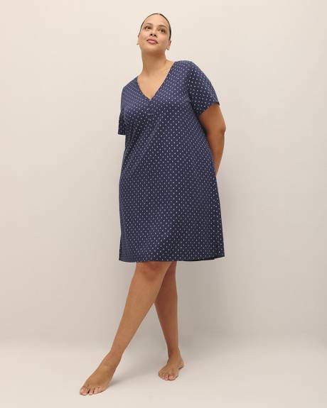 Robe de nuit courte à col Henley - ti Voglio