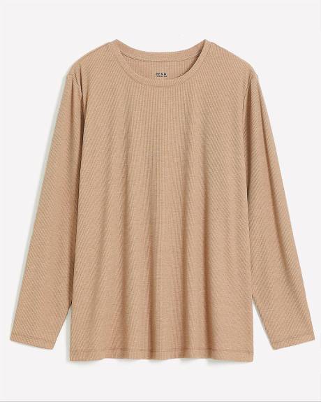 T-shirt côtelé, coupe boyfriend - Essentiels PENN.
