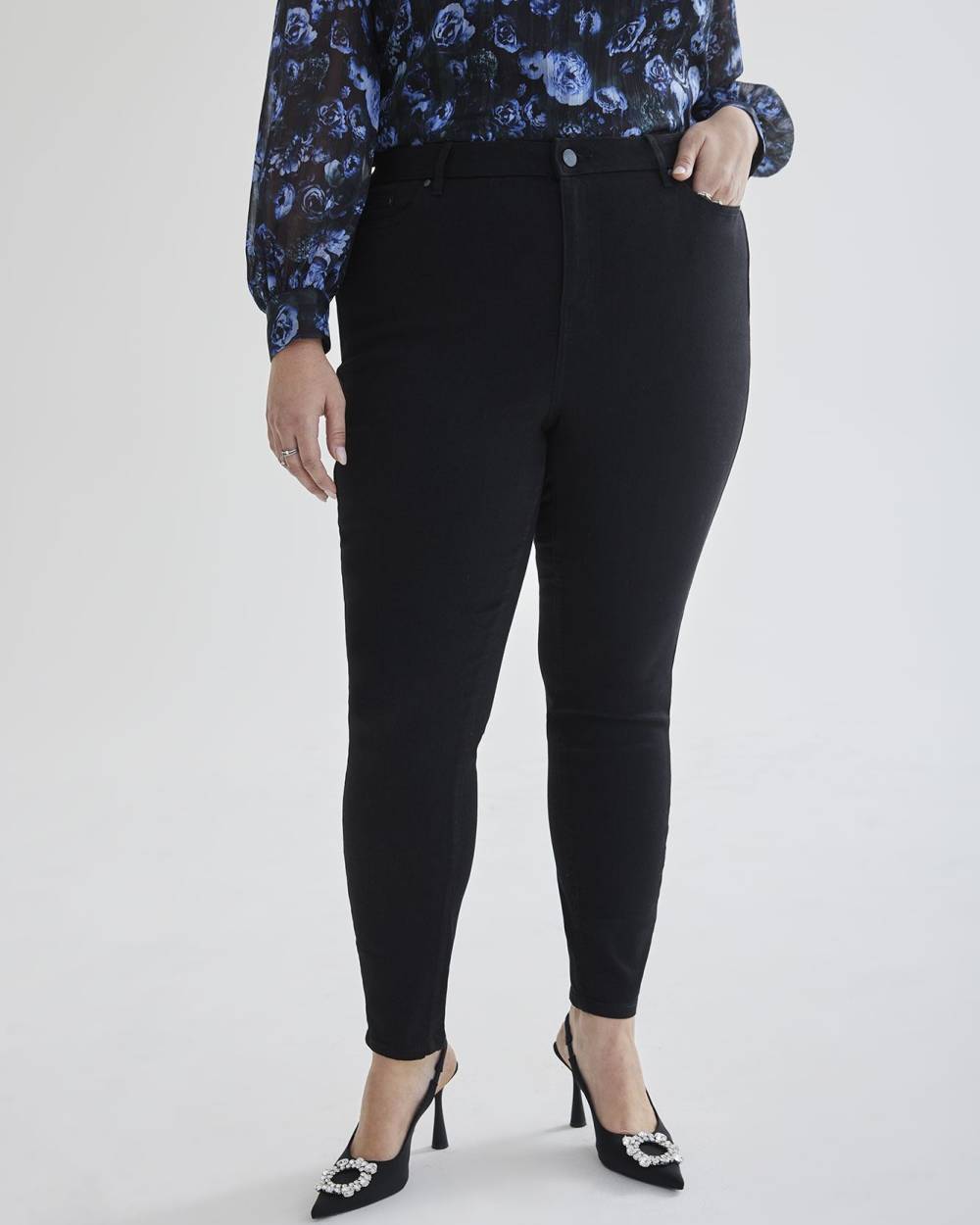 Responsible, Black Curvy Jeggings - Addition Elle