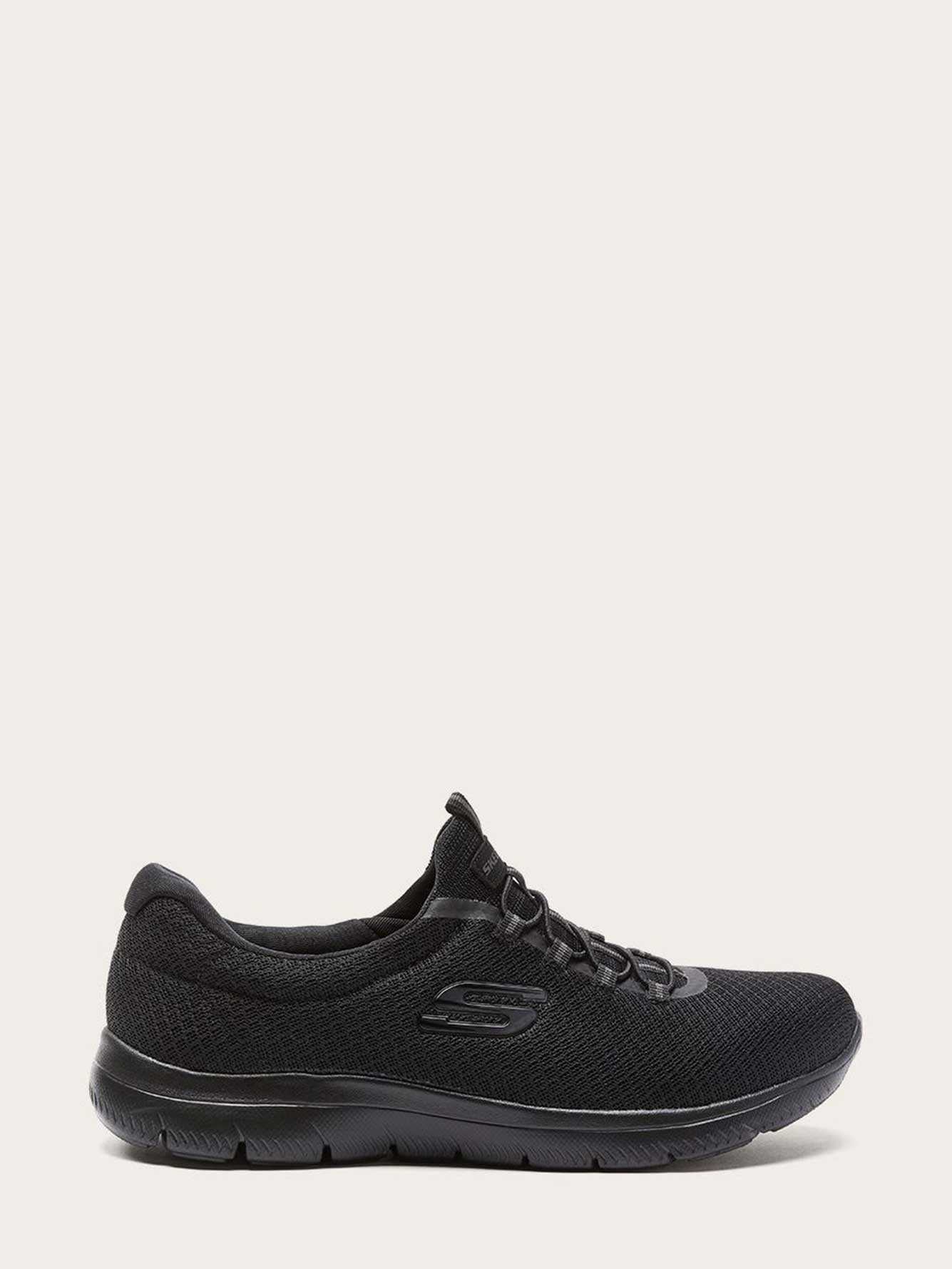 black mesh skechers