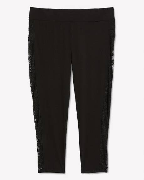 Responsible, Cropped Legging with Lace Insert