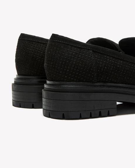 Extra Wide Width, Loafer with Perforated Material