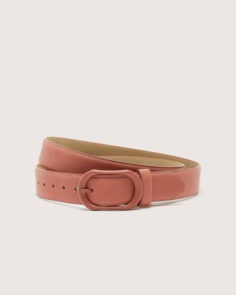 Colored Denim Belt with Matte Buckle