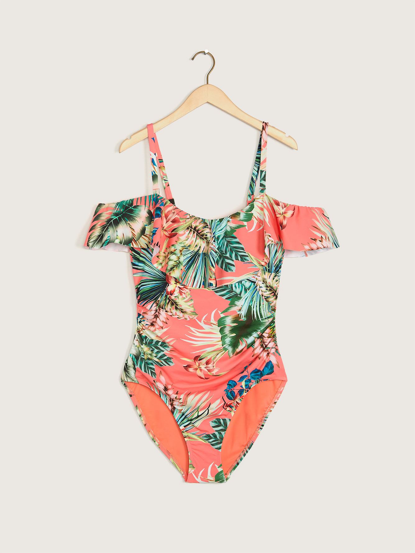 Tropical Rain Ruffle OnePiece Swimsuit La Blanca Penningtons