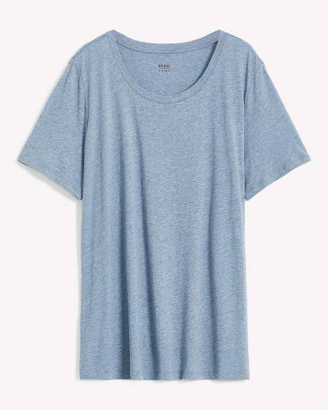 Boyfriend Fit Scoop-Neck T-Shirt - PENN. Essentials