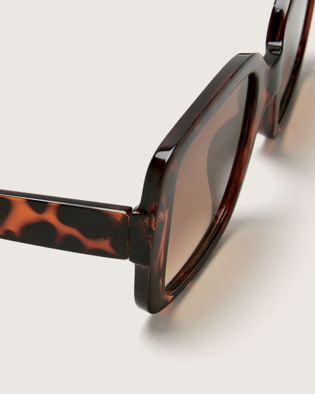 Lunettes de soleil carrées avec imprimé