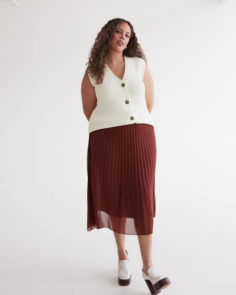 Buttoned Down Cable Sweater Vest
