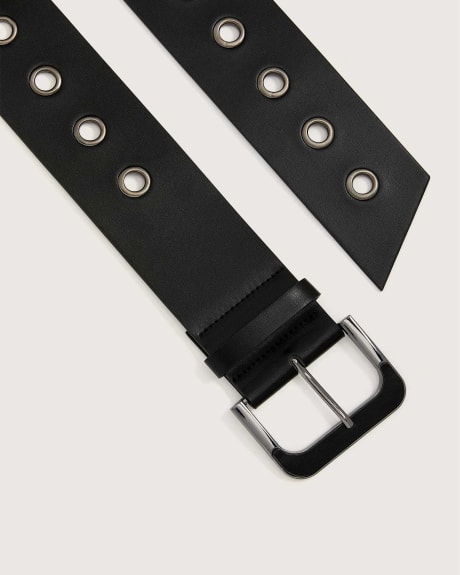 Wide Waist Belt With Large Eyelets - In Every Story