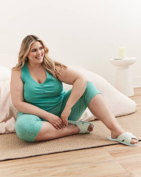 Printed Cotton Pyjama Capri - ti VOGLIO