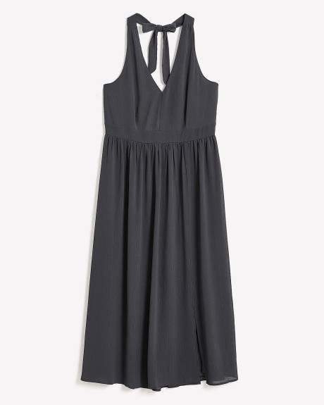Robe longue à encolure en V licou - Addition Elle