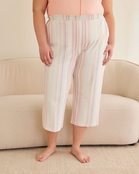 Striped Pyjama Capri Pant - ti Voglio