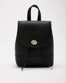 Faux Pebble Leather Mini Backpack