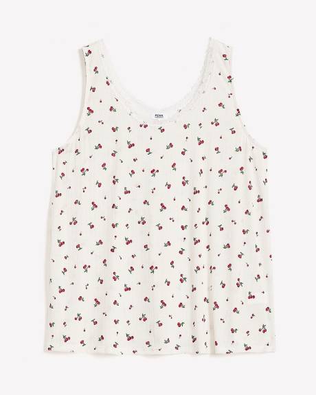 Camisole de pyjama en pointelle à motif de cerises - ti Voglio