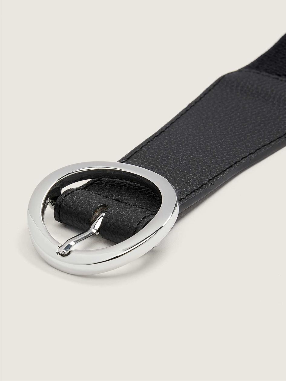 Wide Elastic Belt With Round Buckle - Addition Elle