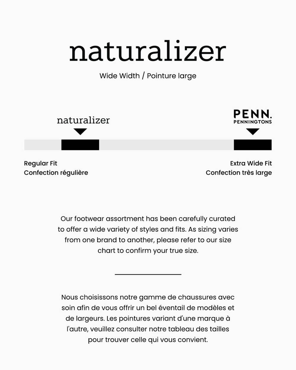 Naturalizer sales size chart