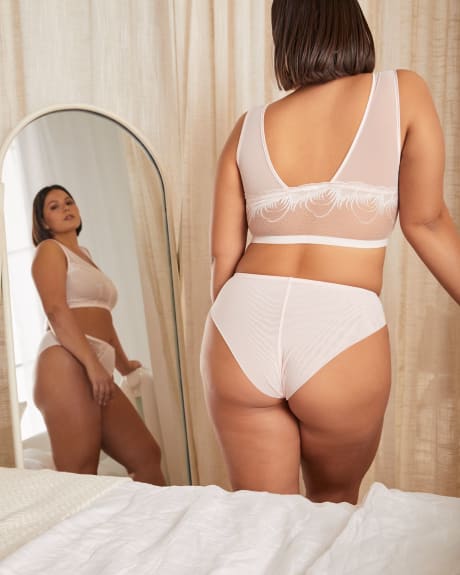 Boudoir Mesh and Lace Cheeky Thong - Déesse Collection