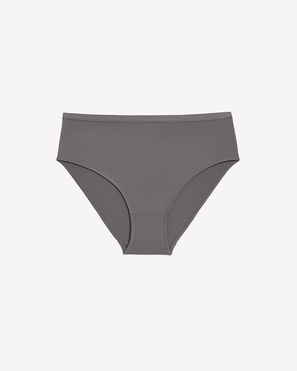 High-Cut Grey Microfibre Brief - ti Voglio