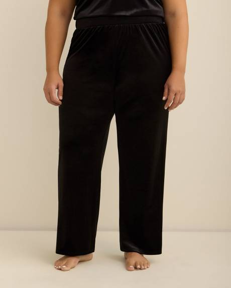 Black Velour Pyjama Pant - Déesse Collection