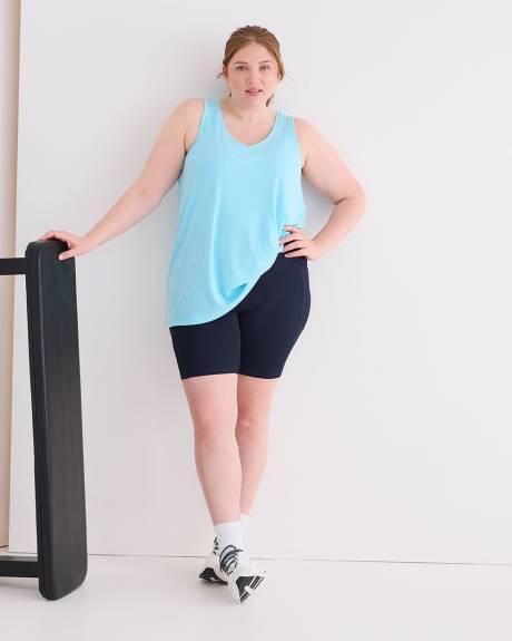 Ribbed Bike Shorts with Pockets - Active Zone