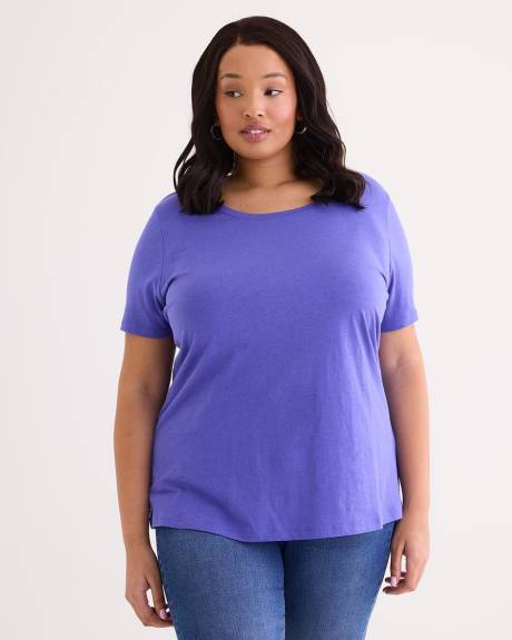 Boyfriend Fit Scoop-Neck T-Shirt - PENN. Essentials