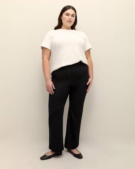 Knit Crepe Barely Boot-Cut Pant