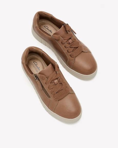 Wide Width, Mykah Joy Sneaker Leather Sneaker Shoe - Clarks