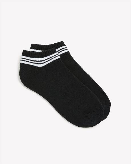 Chaussettes courtes avec rebord rayé - Active Zone