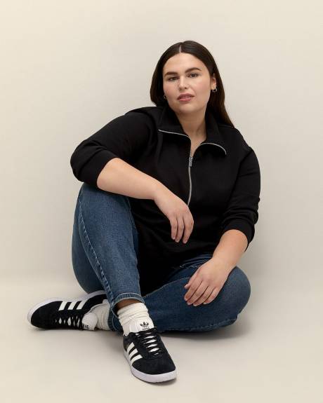 Mockneck Sweatshirt with Zipper