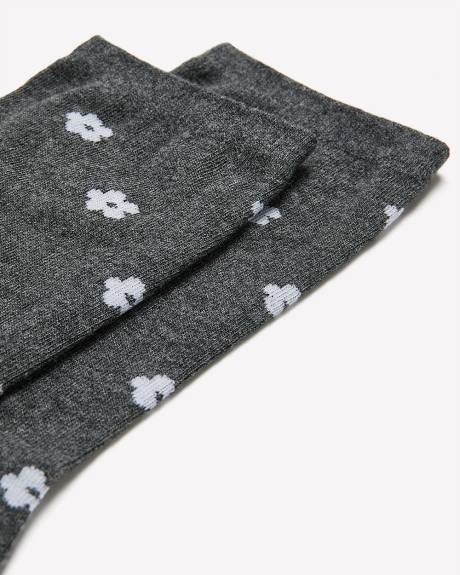 Floral-Print Crew Socks