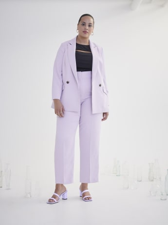 Pastel Double-Breasted Blazer - Addition Elle