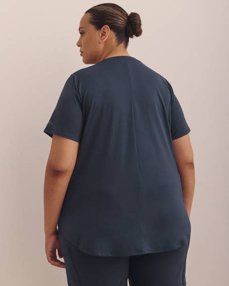 Responsible, Short-Sleeve Tee with Rounded Hem - Active Zone