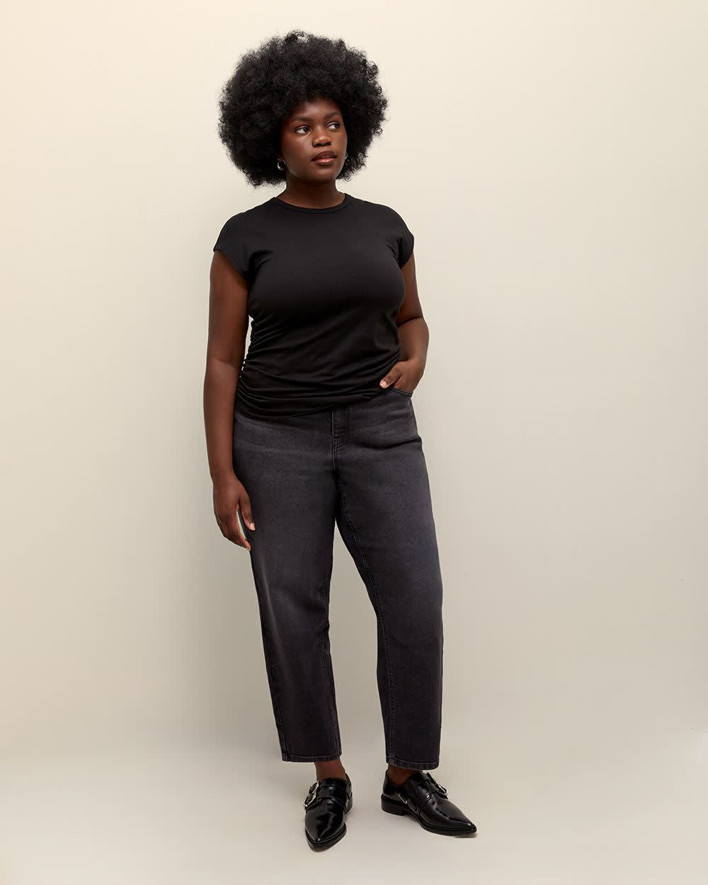 Responsible, Black High-Rise Mom Jeans - Addition Elle