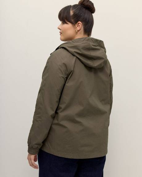 Parka à capuche en tissu froissé - Addition Elle