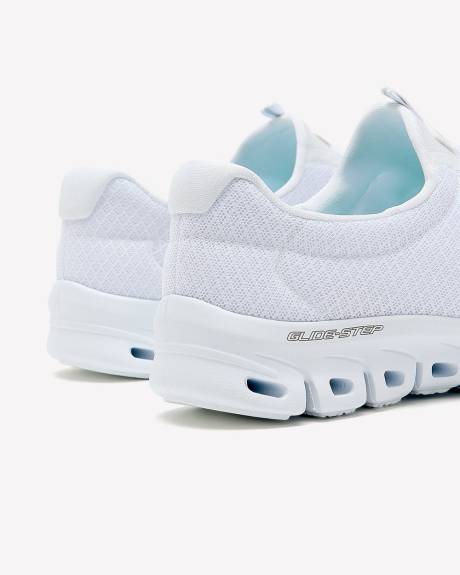 Wide Width, White Resilience Slip-On Sneaker - Skechers