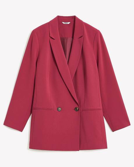 Fluid Double-Breasted Suit Blazer