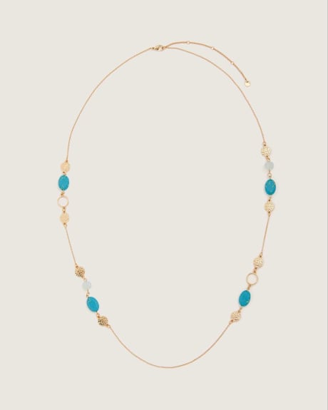 Delicate Chain Necklace With Beads - In Every Story