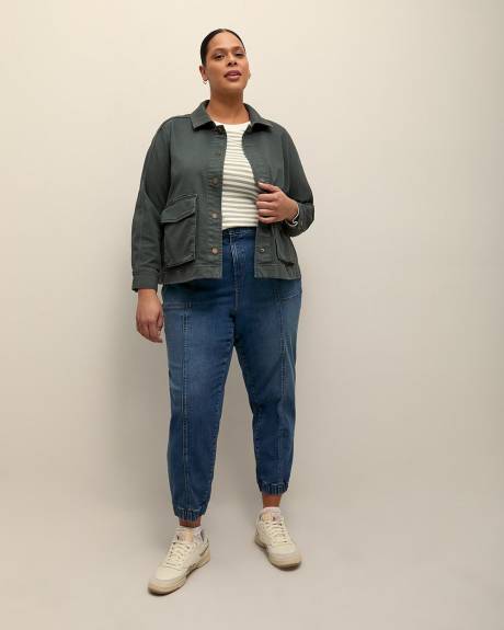 Veste utilitaire en coton délavé