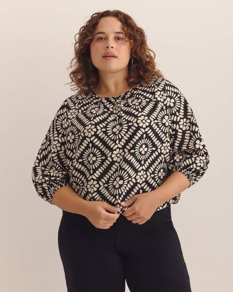 Bubble-Hem Blouse