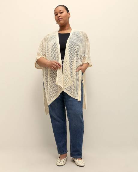 Open Stitch Knit Cape