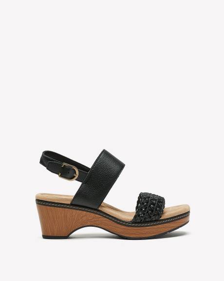 Escarpin-sandale à deux bandes et boucle de fermeture, pied large - Clarks