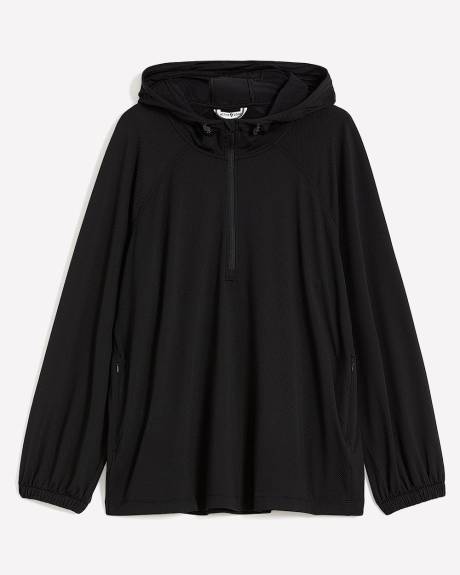 Manteau texturé à capuchon avec demi-fermeture à glissière - Active Zone