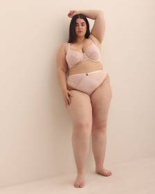 Satin Thong with Lace Sides - Déesse Collection