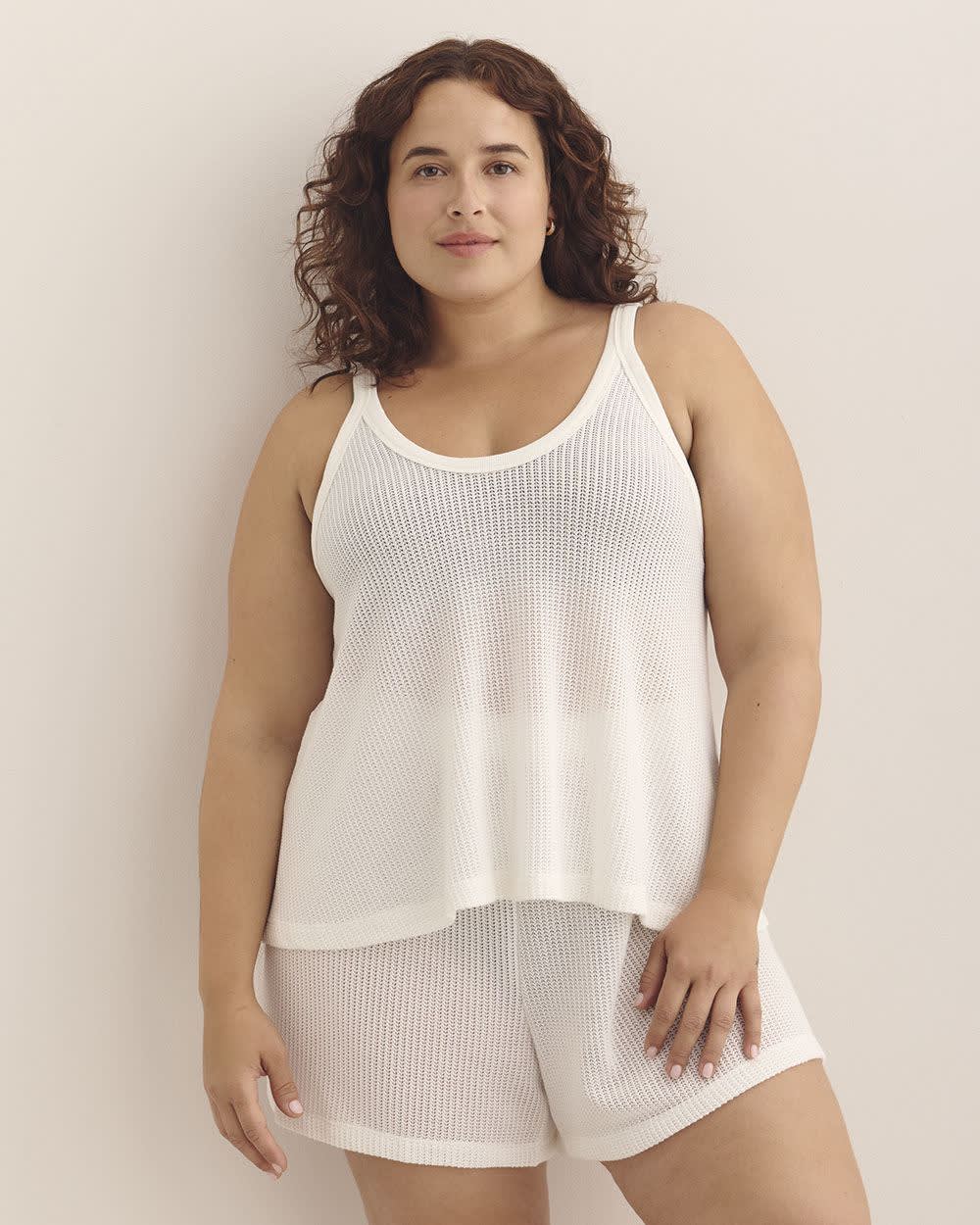 White Crocheted Cover-Up Cami